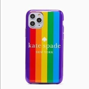 Kate Spade New York Rainbow Stripe Resin iPhone 11 Pro Case NWT